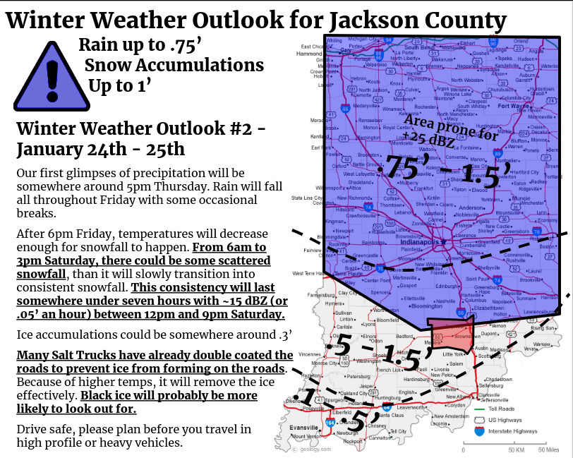 Winter Weather Outlook for January 24th and 25th