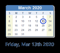 March 13, 2020