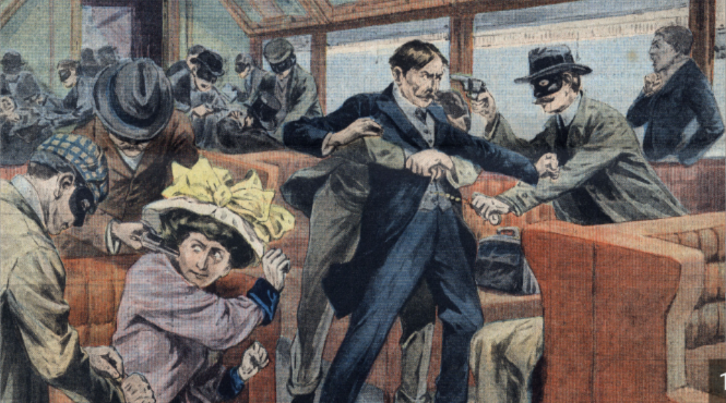 The first train robberies in the US put Seymour on the map